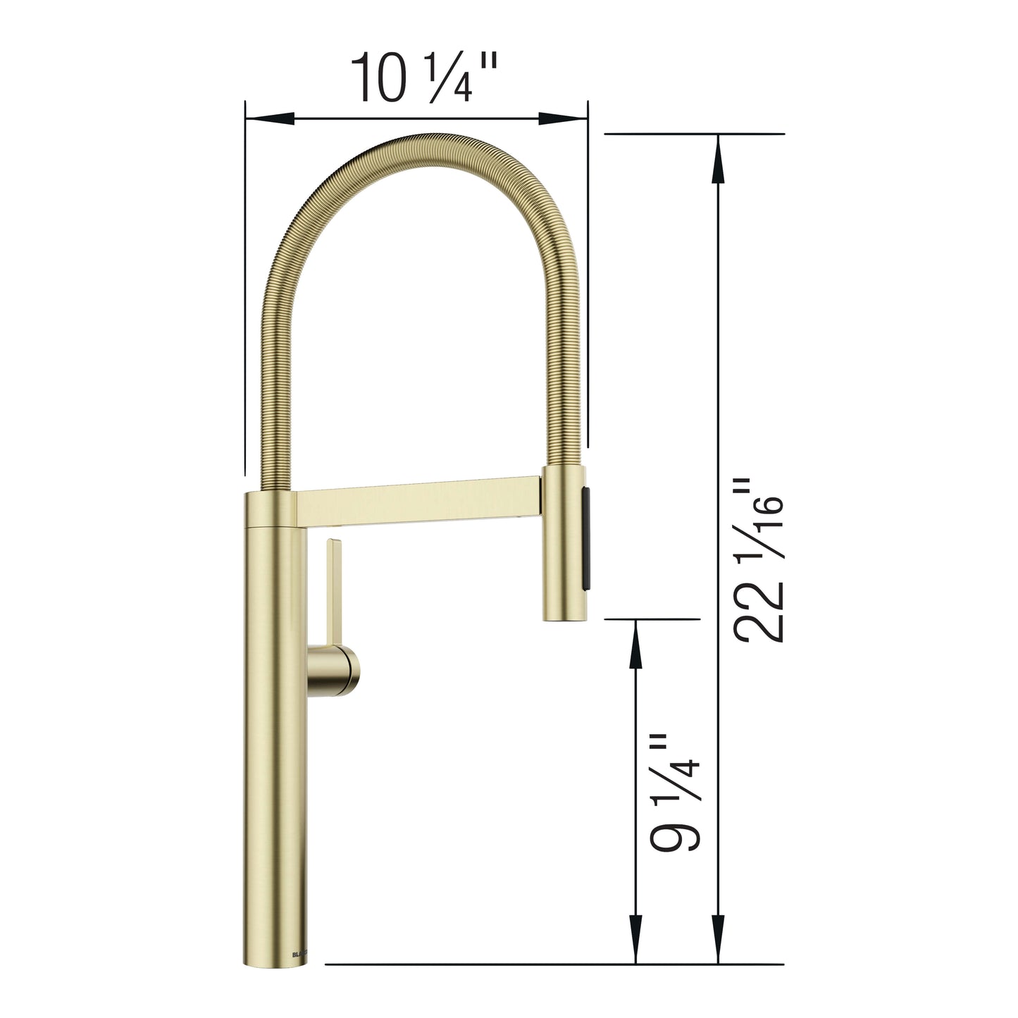 BLANCO Culina II Semi-Pro Pull-Down Dual-Spray Kitchen Faucet dimensions and design features