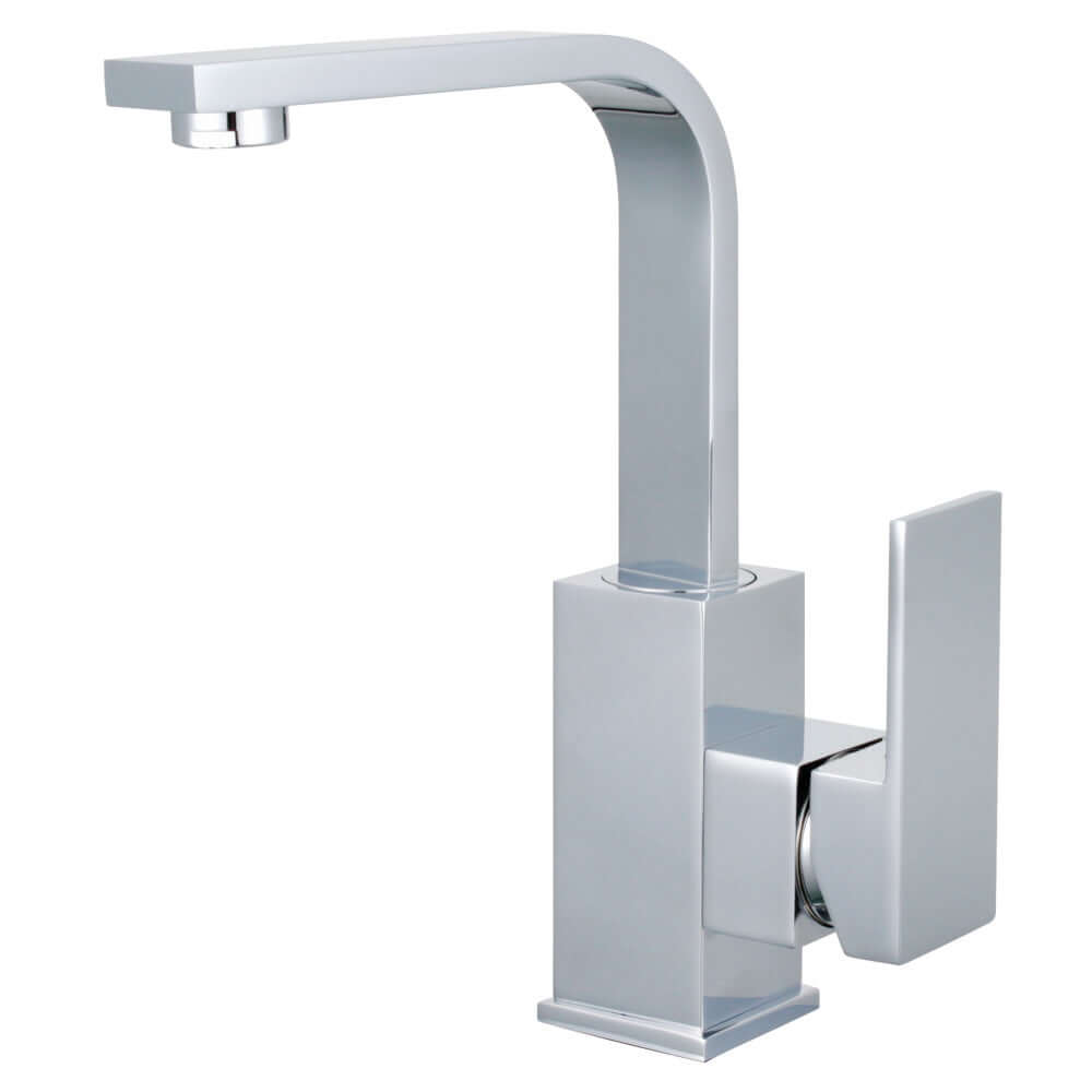 Kingston Brass LS8463CL Claremont One-Handle Single-Hole Bathroom Faucet with Push Pop-Up Drain, Brushed Brass.