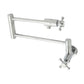 Kingston Brass KS4103BX Metropolitan Wall Mount Pot Filler Faucet, Antique Brass with foldable swing arms