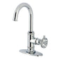 Kingston Brass KSD8503RKX Webb Single-Handle Bar Faucet with Knurled Handle, Antique Brass design in polished chrome finish