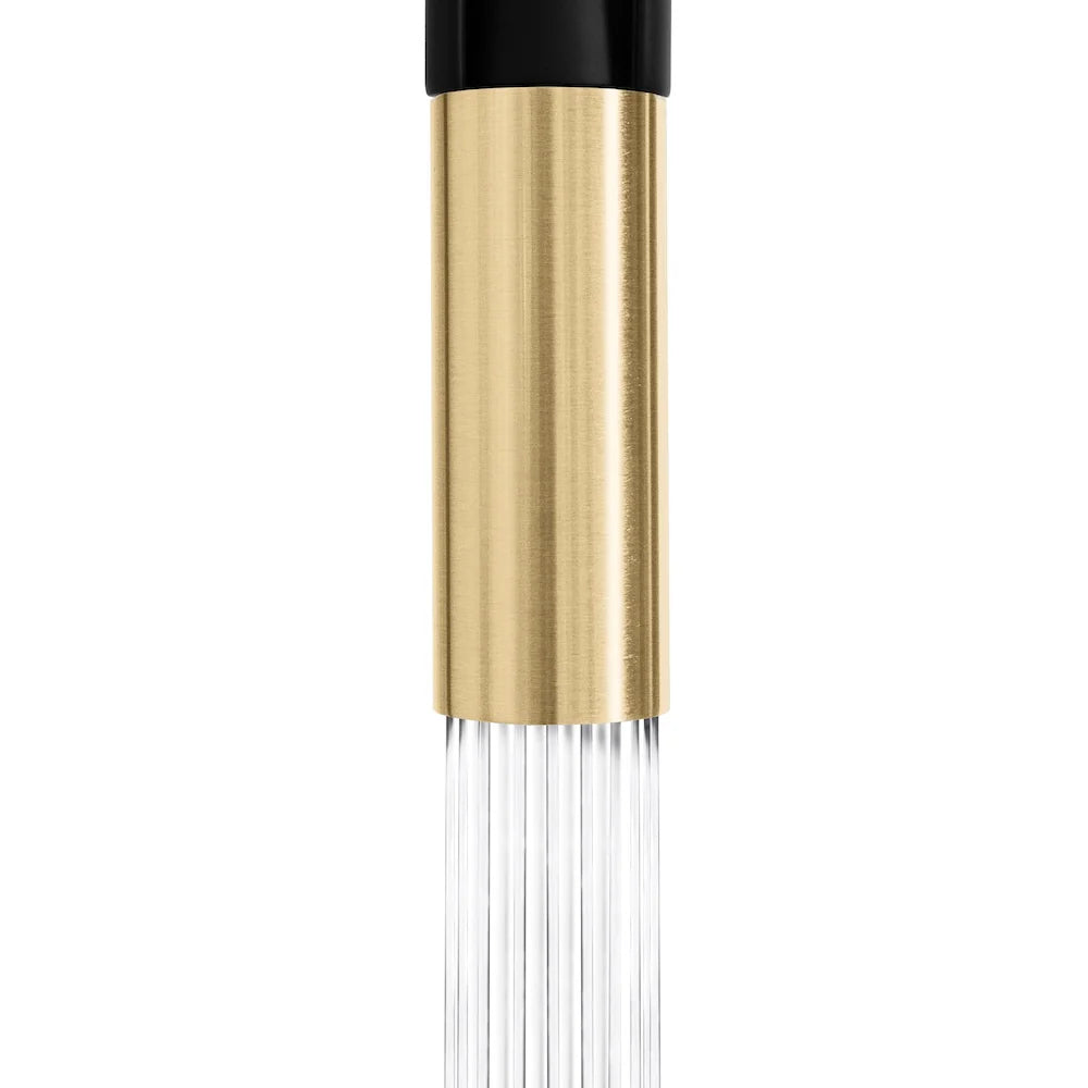 ZLINE Sierra Kitchen Faucet close-up of the elegant brass and black finish for sophisticated kitchen design.