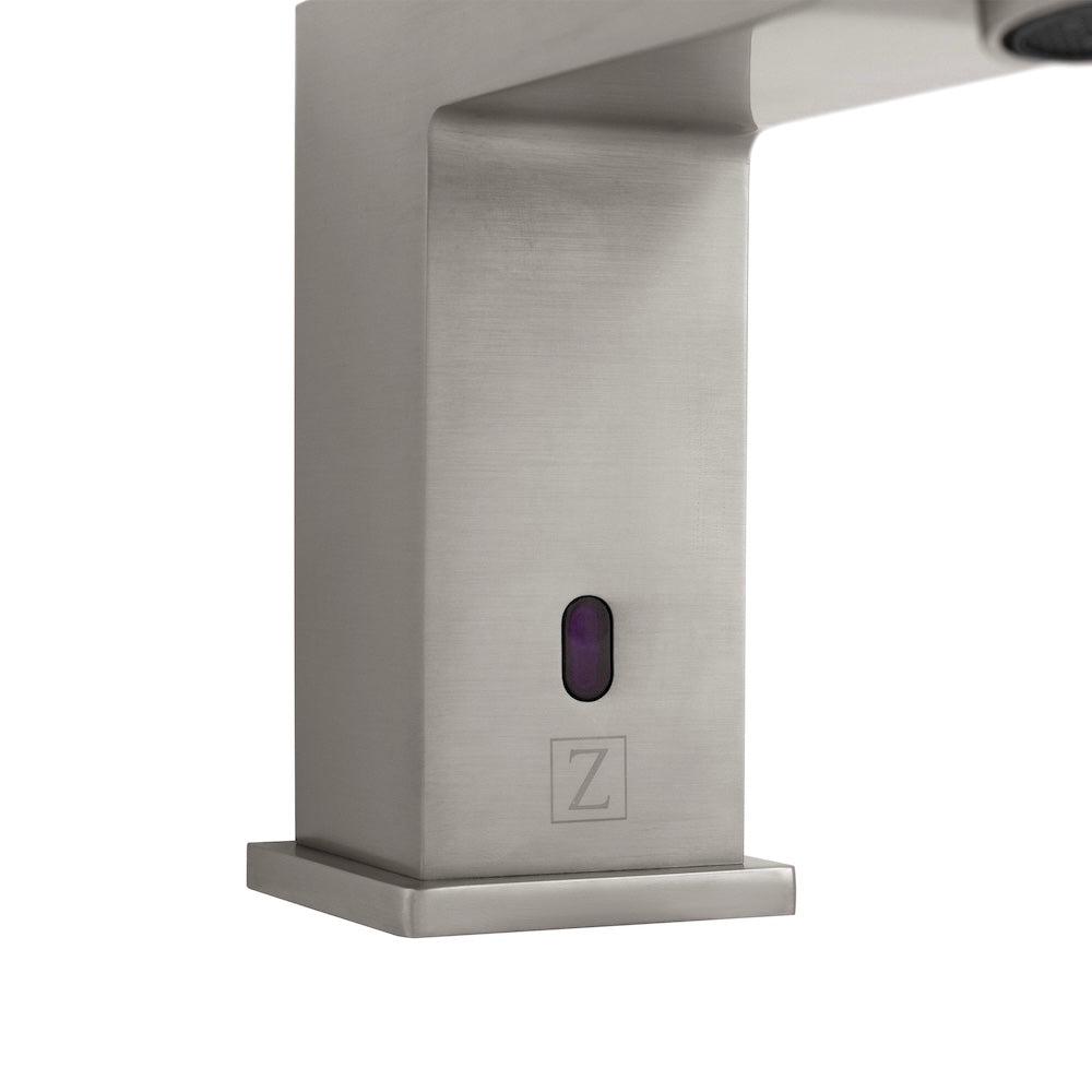 ZLINE Bliss Touchless Bath Faucet close-up showcasing motion sensor and sleek design.