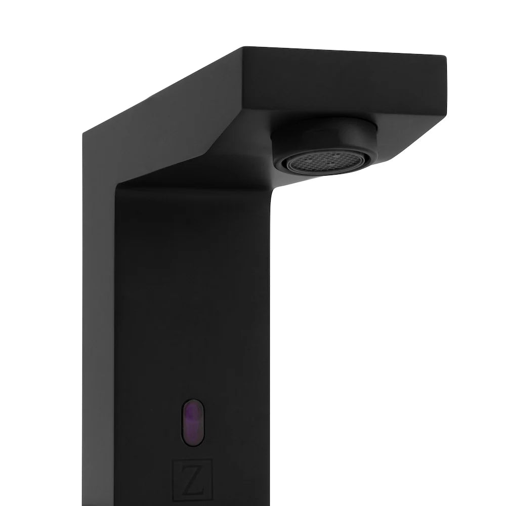 ZLINE Bliss Touchless Bath Faucet in sleek black finish, showcasing modern design and touchless technology.