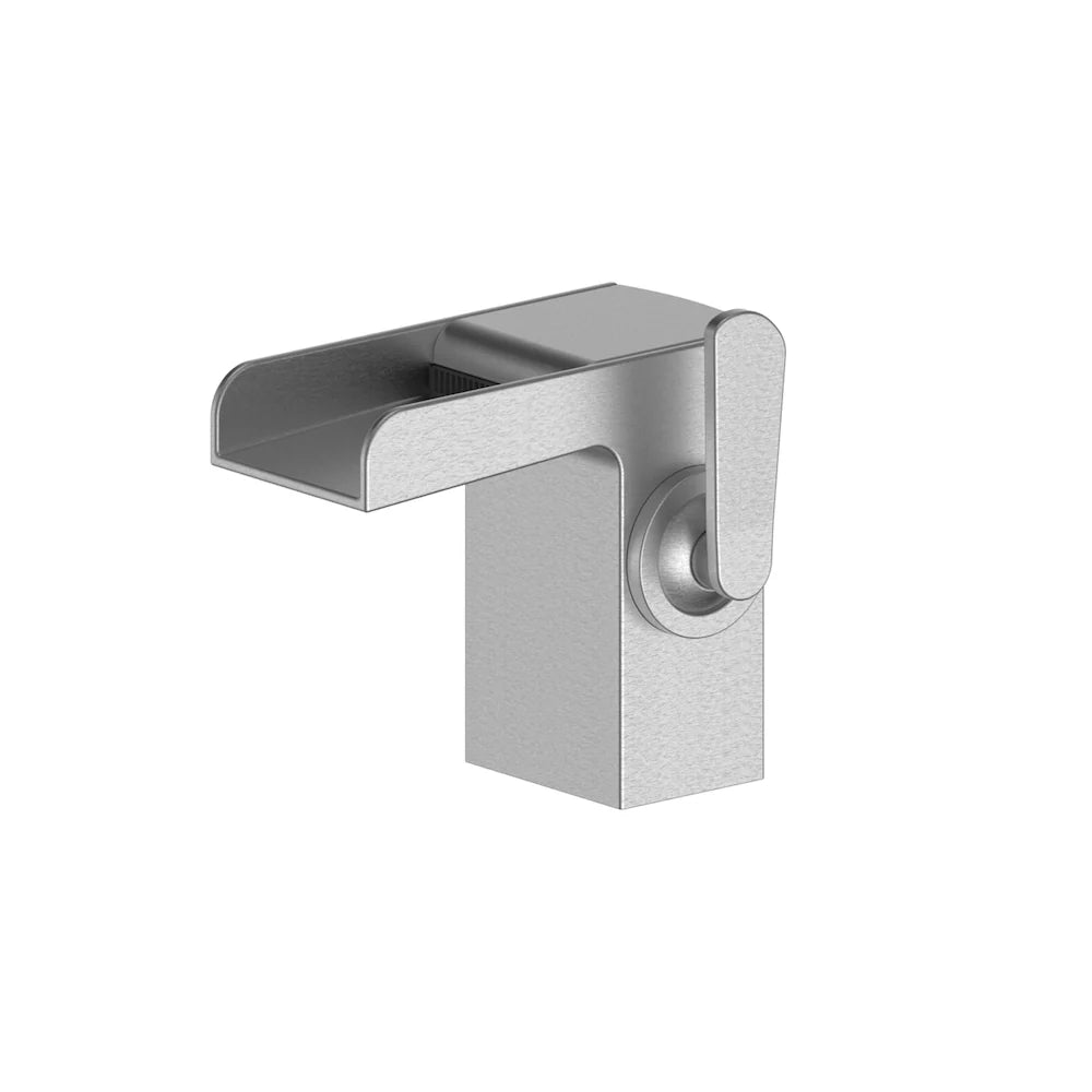 Nickel Zline bath faucet on a white background