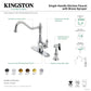 Gourmetier GSY7703ACLBS American Classic Single-Handle Kitchen Faucet with Brass Side Sprayer, Antique Brass