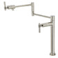 Kingston Brass KS4703ML Milano Deck Mount Pot Filler Faucet, Antique Brass in polished nickel finish.
