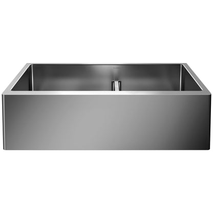 BLANCO Quatrus R15 33" 60/40 Double Bowl Apron-Front Stainless Steel Farmhouse Sink with Low Divide