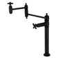 Kingston Brass KS3703AX Restoration Deck Mount Pot Filler Faucet, Antique Brass in matte black finish.