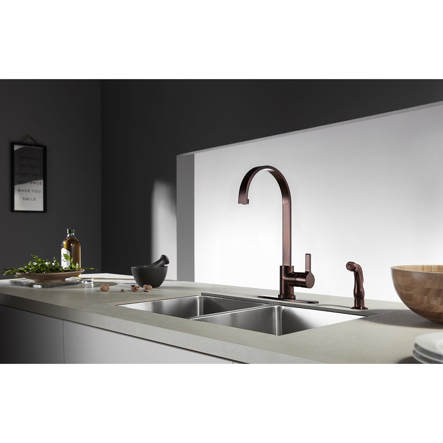 Kingston Brass LS8713CTLSP Continental Kitchen Faucet with Side Sprayer
