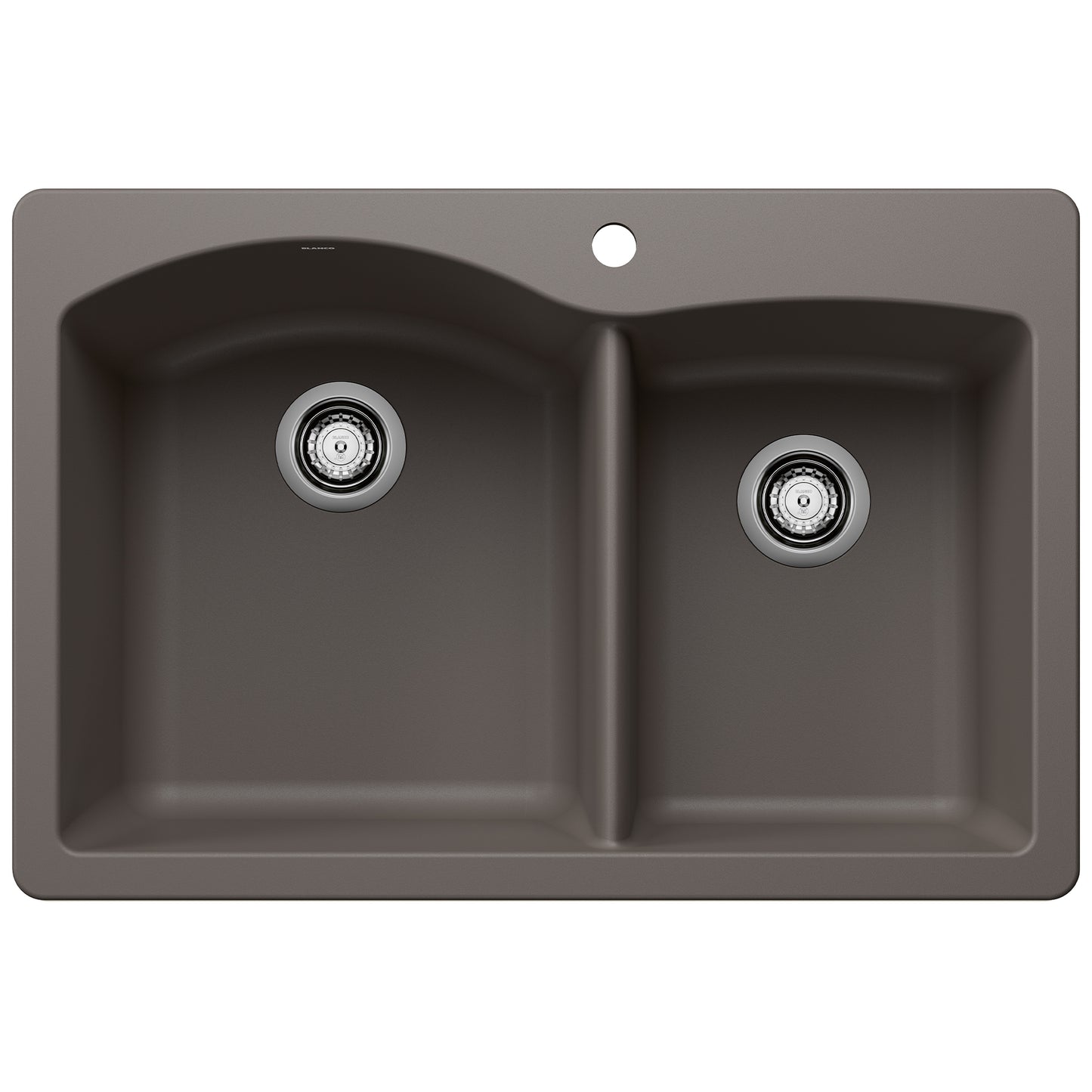 BLANCO Diamond SILGRANIT 33" 60/40 Double Bowl Dual Mount Kitchen Sink