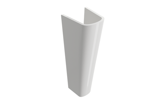 BOCCHI TAORMINA 27.25" Fireclay Pedestal Base for traditional bathroom sinks, elegant support system.