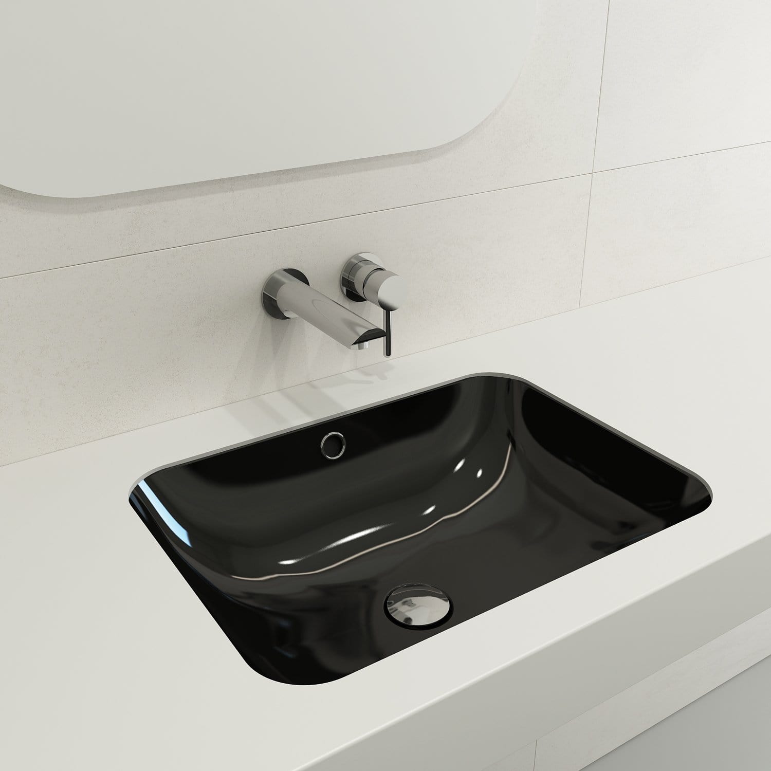 BOCCHI SCALA 21.75" Undermount Sink Fireclay With Overflow