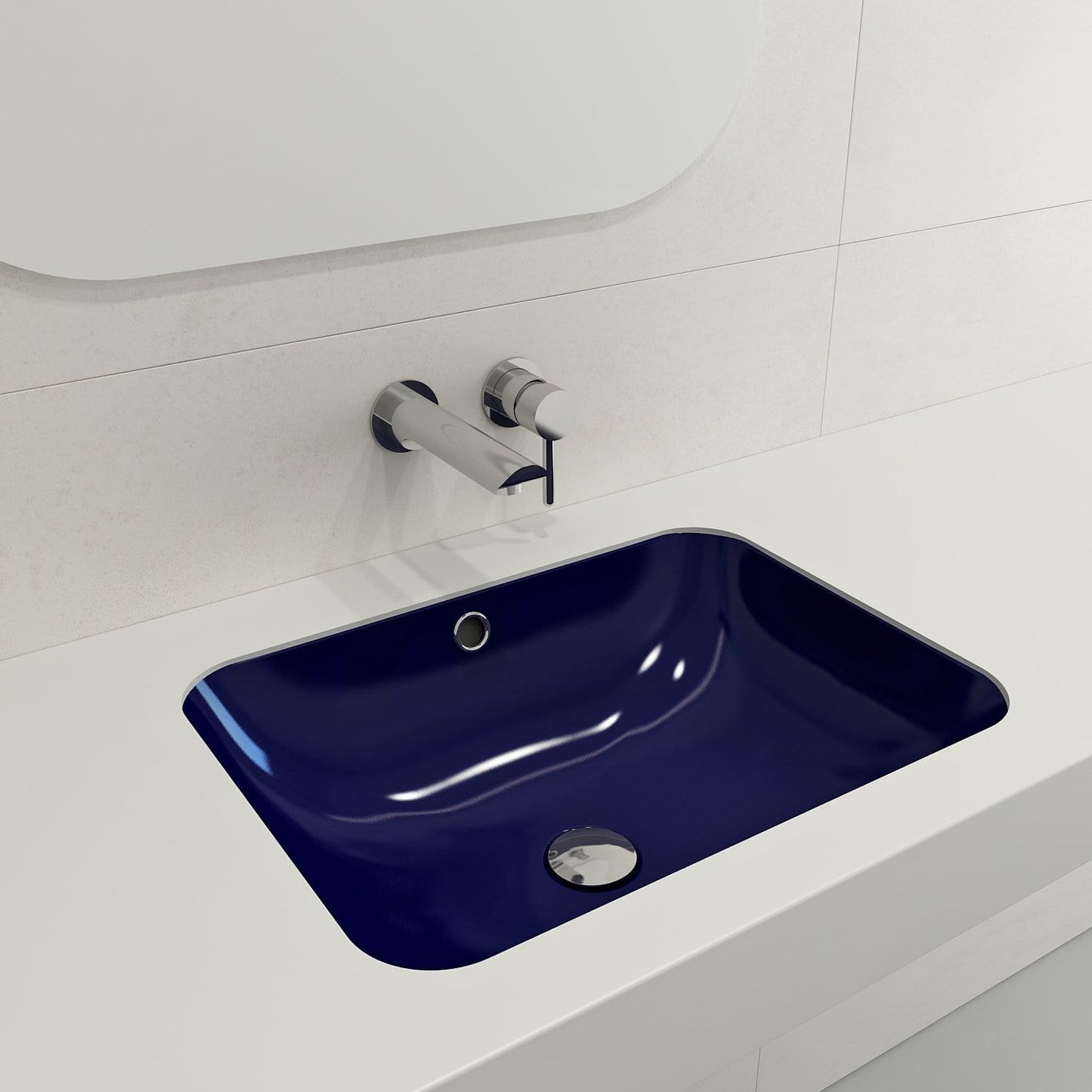 BOCCHI SCALA 21.75" Undermount Sink Fireclay With Overflow