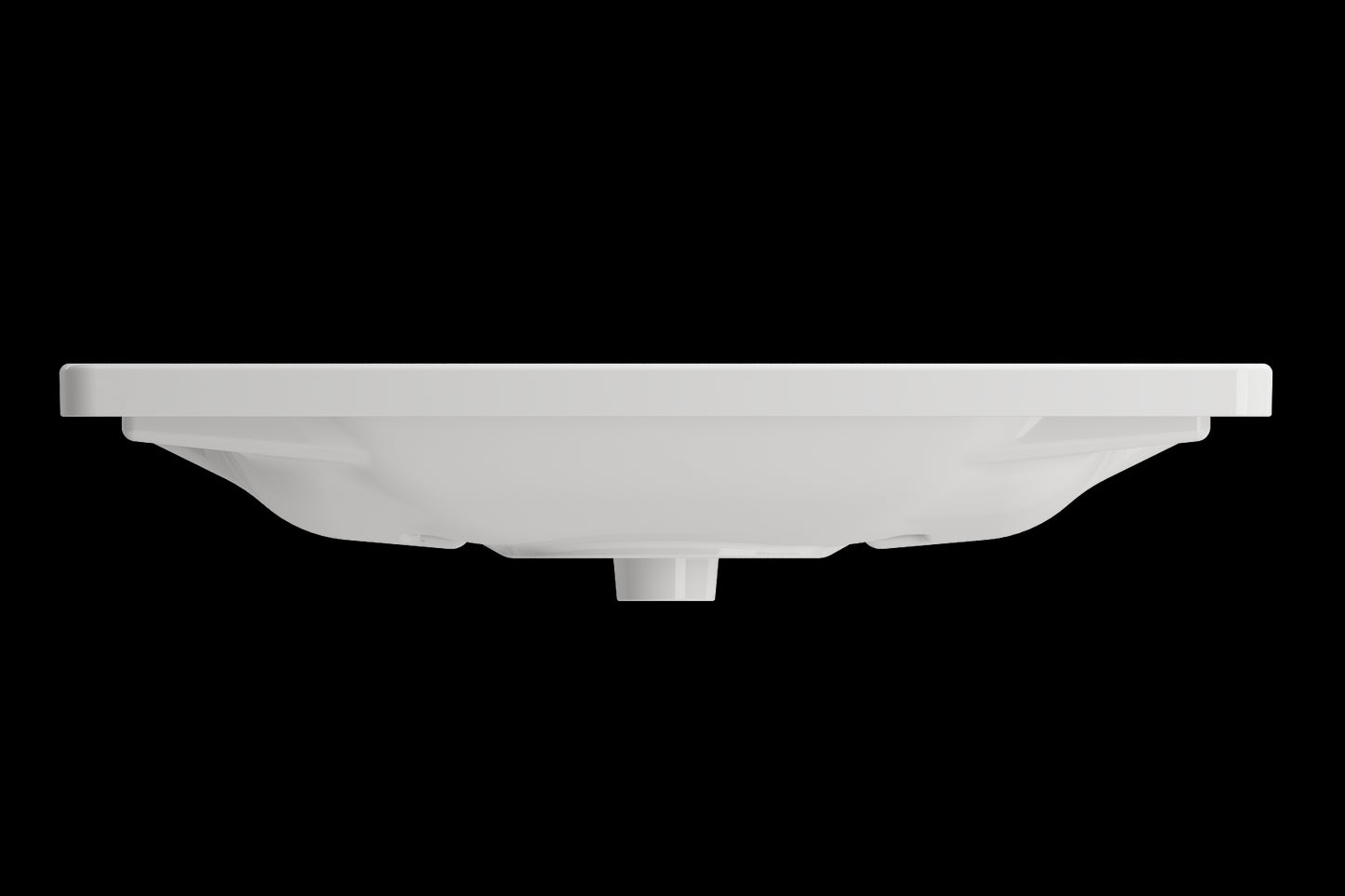 BOCCHI TAORMINA 33.75" Wall-Mounted Sink Basin Fireclay 1-Hole With Overflow