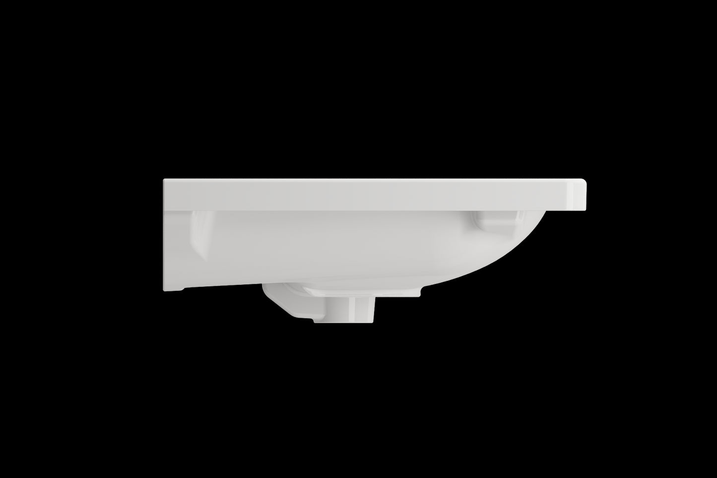 BOCCHI TAORMINA 33.75" Wall-Mounted Sink Basin Fireclay 1-Hole With Overflow