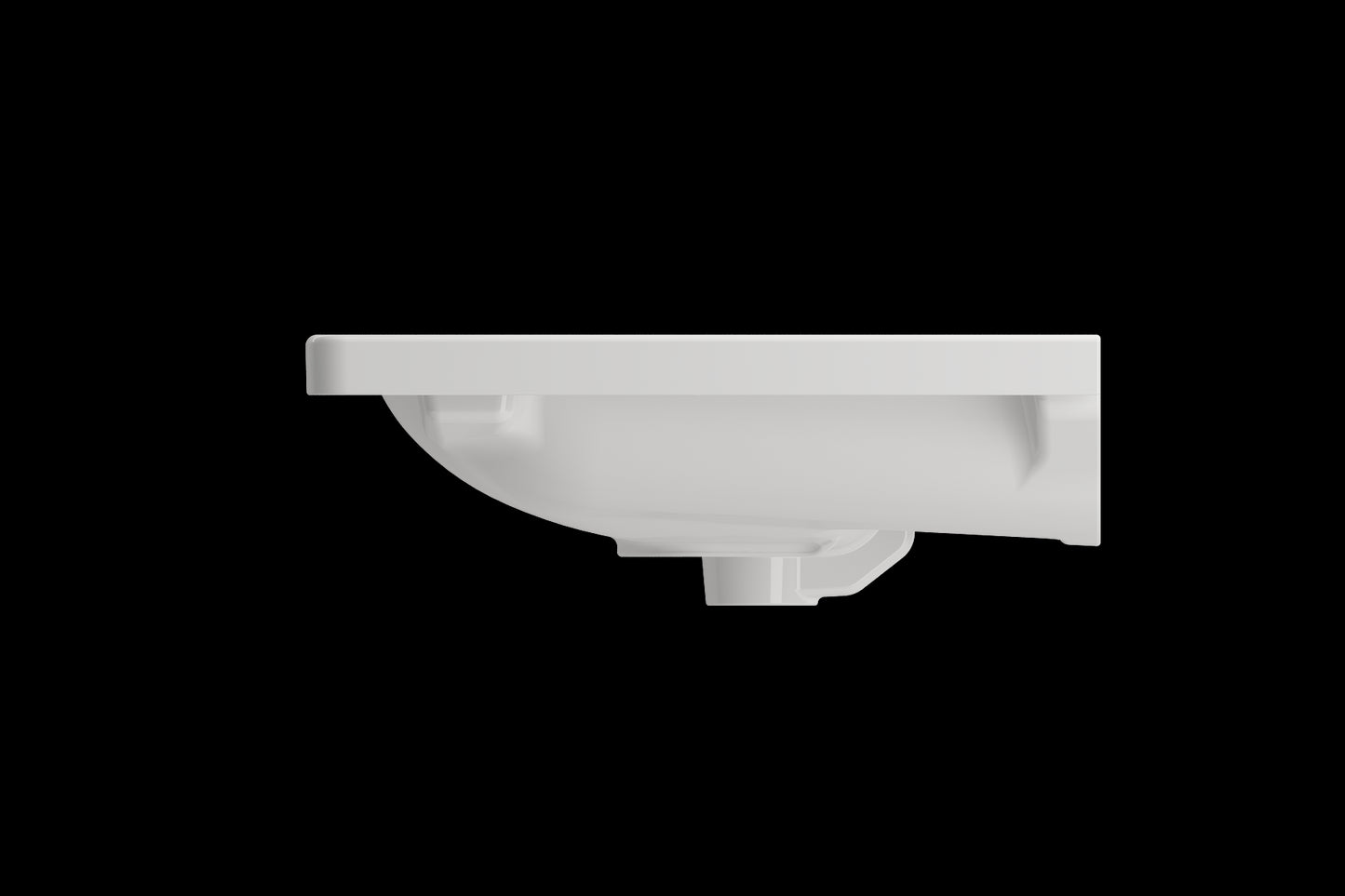 BOCCHI TAORMINA 33.75" Wall-Mounted Sink Basin Fireclay 1-Hole With Overflow