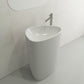 BOCCHI ETNA 33.75" Monoblock Pedestal Sink Fireclay With Matching Drain Cover