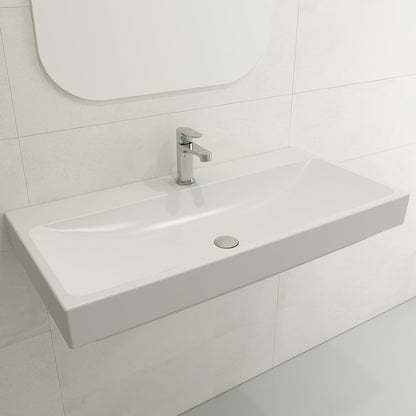 BOCCHI SCALA ARCH 39.75" Wall-Mounted Sink Fireclay 1-Hole