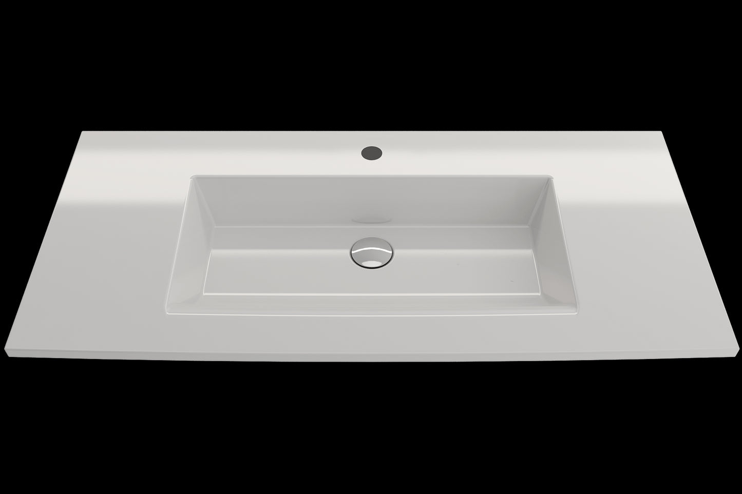 BOCCHI RAVENNA 40.5" Wall-Mounted Sink Fireclay 1-Hole With Overflow