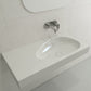 BOCCHI ETNA 35.5" Wall-Mounted Sink Fireclay With Matching Drain Cover in a modern bathroom setting.