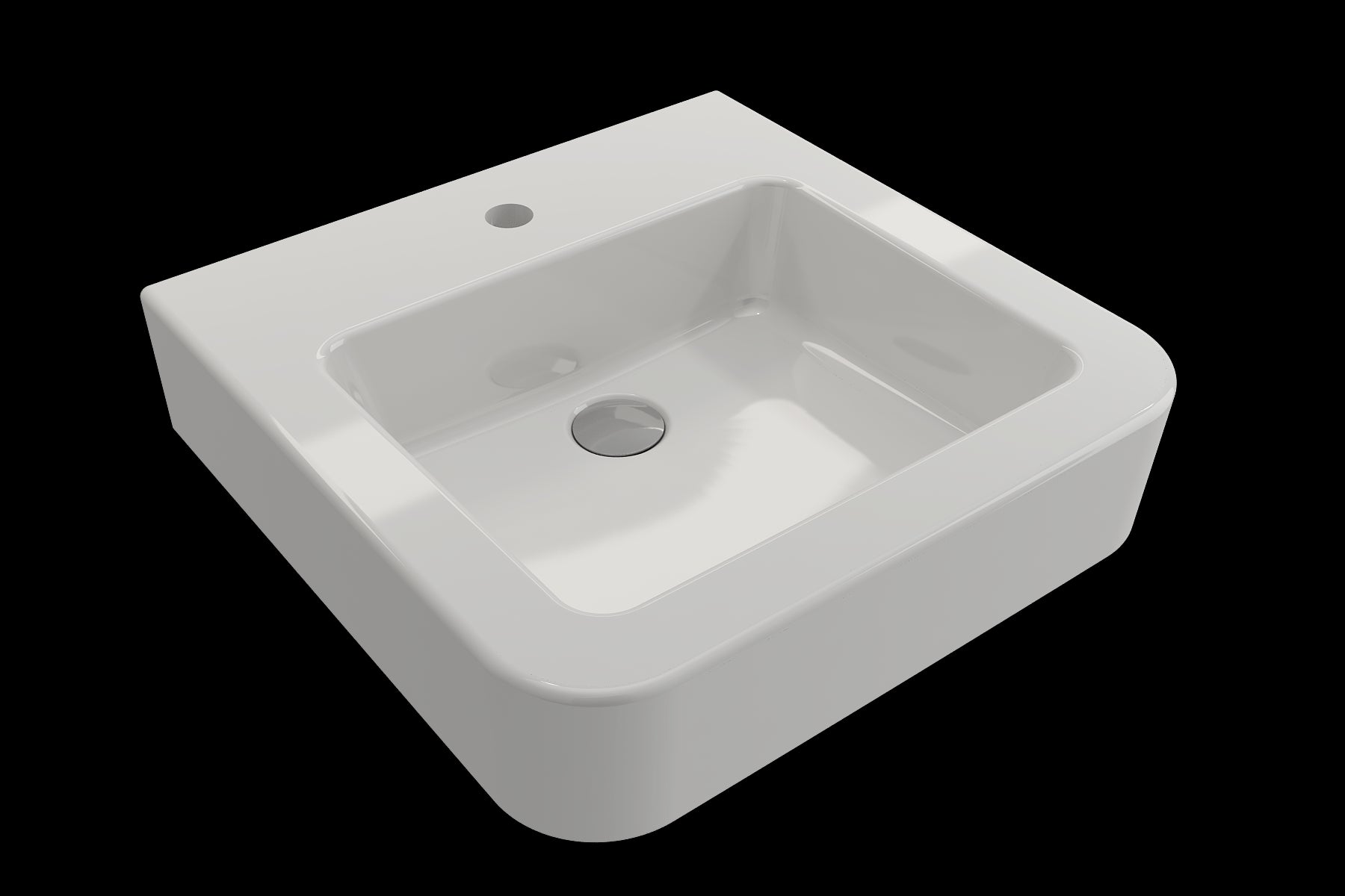 BOCCHI PARMA 19.75" Wall-Mounted Sink Fireclay in. 1-Hole With Overflow