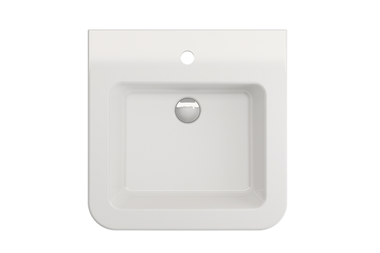 BOCCHI PARMA 19.75" Wall-Mounted Sink Fireclay in. 1-Hole With Overflow, compact design for modern bathrooms.