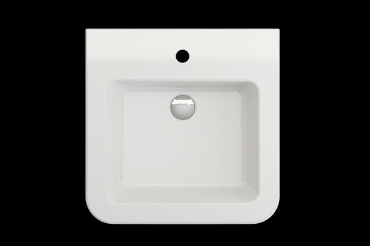 BOCCHI PARMA 19.75" Wall-Mounted Sink Fireclay in. 1-Hole With Overflow