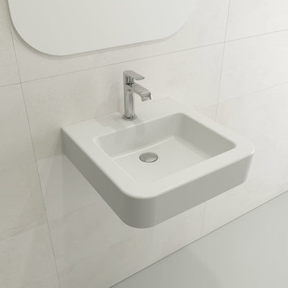 BOCCHI PARMA 19.75" Wall-Mounted Sink Fireclay in. 1-Hole With Overflow