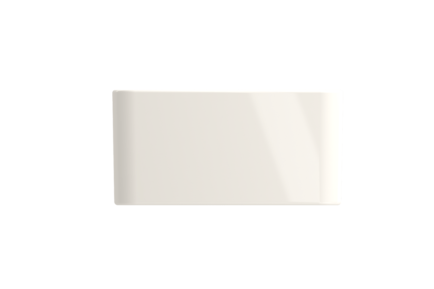 BOCCHI CLASSICO 20" Fireclay Farmhouse Single Bowl Kitchen Sink with Protective Bottom Grid and Strainer, white finish, top view