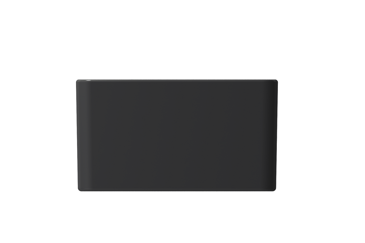 BOCCHI CLASSICO 20" Fireclay Farmhouse Single Bowl Kitchen Sink with Protective Bottom Grid and Strainer - Black finish front view.