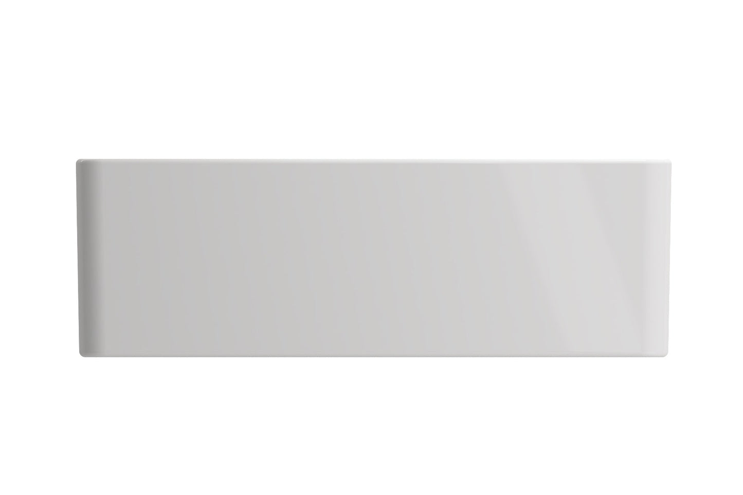 BOCCHI CLASSICO 30" Fireclay Farmhouse Single Bowl Kitchen Sink with Protective Bottom Grid and Strainer in glossy white finish.