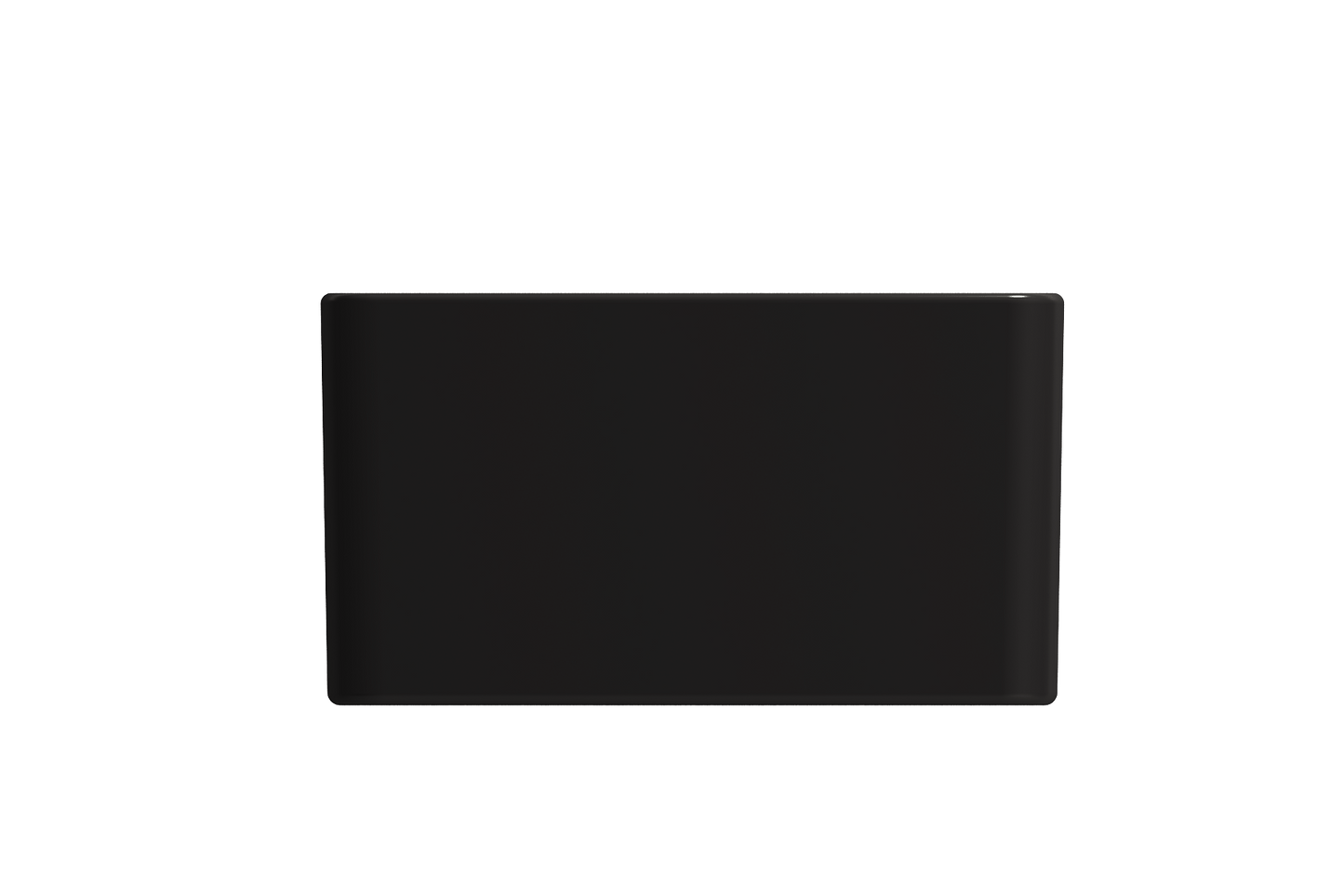 BOCCHI CLASSICO 30" Fireclay Farmhouse Single Bowl Kitchen Sink with Protective Bottom Grid and Strainer - black finish, front view