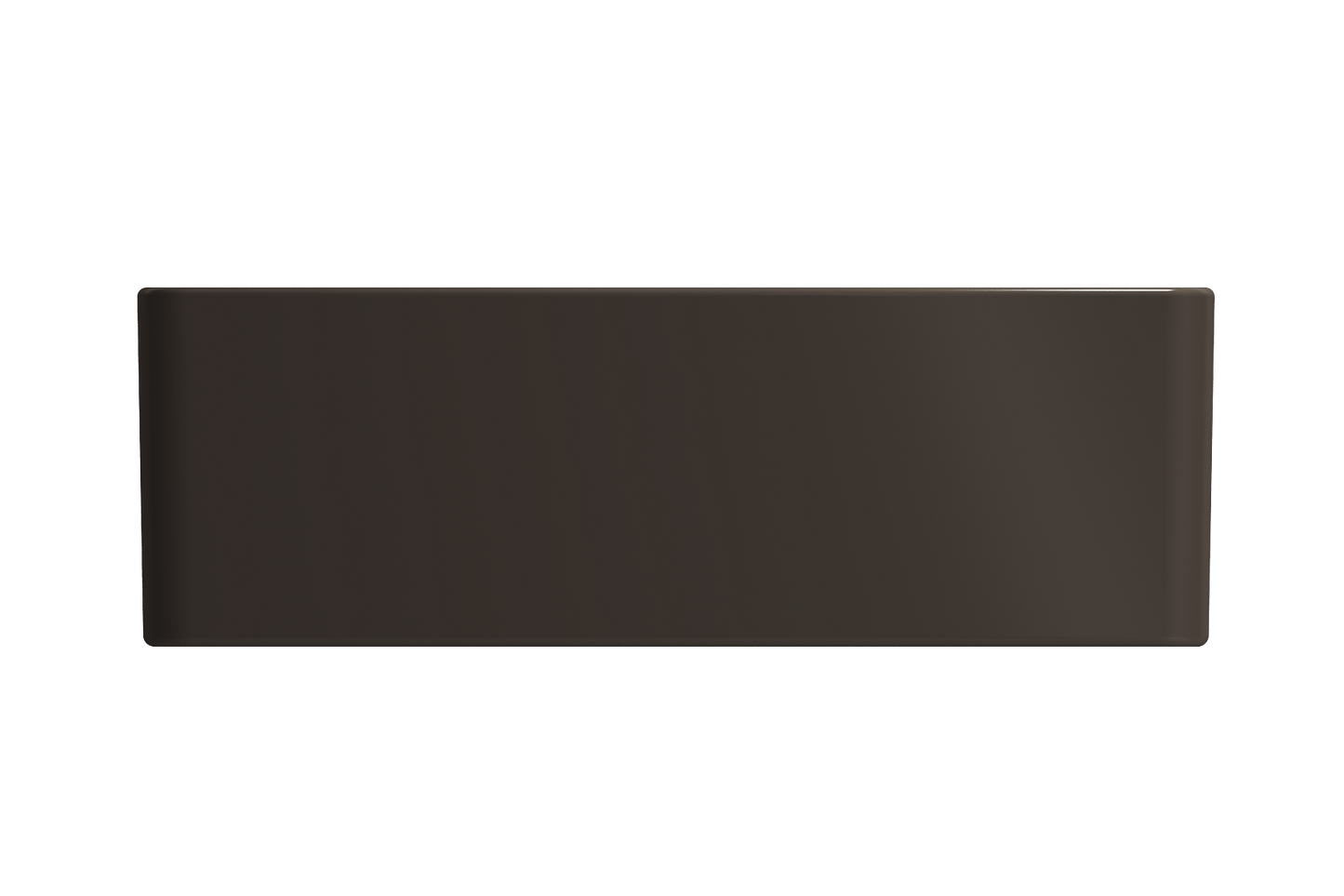 BOCCHI CLASSICO 30" Fireclay Farmhouse Single Bowl Kitchen Sink with Protective Bottom Grid and Strainer in matte black finish, top view.
