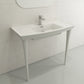 BOCCHI LAVITA 31" Console Leg Set Fireclay with modern sink and faucet in a sleek bathroom setting.