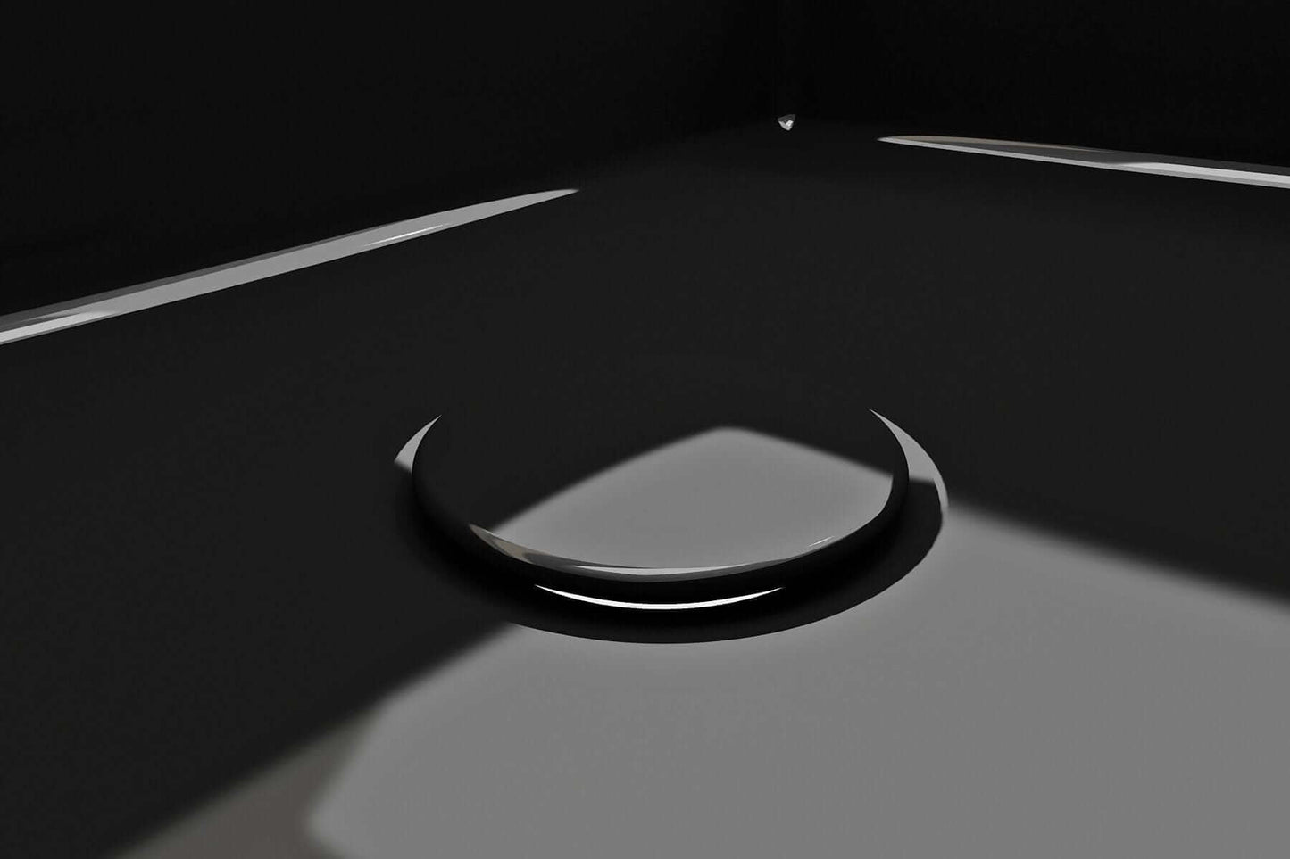 BOCCHI Drain Cover for Fireclay Kitchen Sink Strainers elegantly positioned on a sleek sink surface.