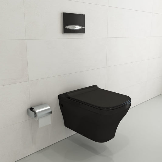 BOCCHI FIRENZE Wall-Hung Toilet Bowl in modern bathroom setting, showcasing sleek design and wall-mounted efficiency.