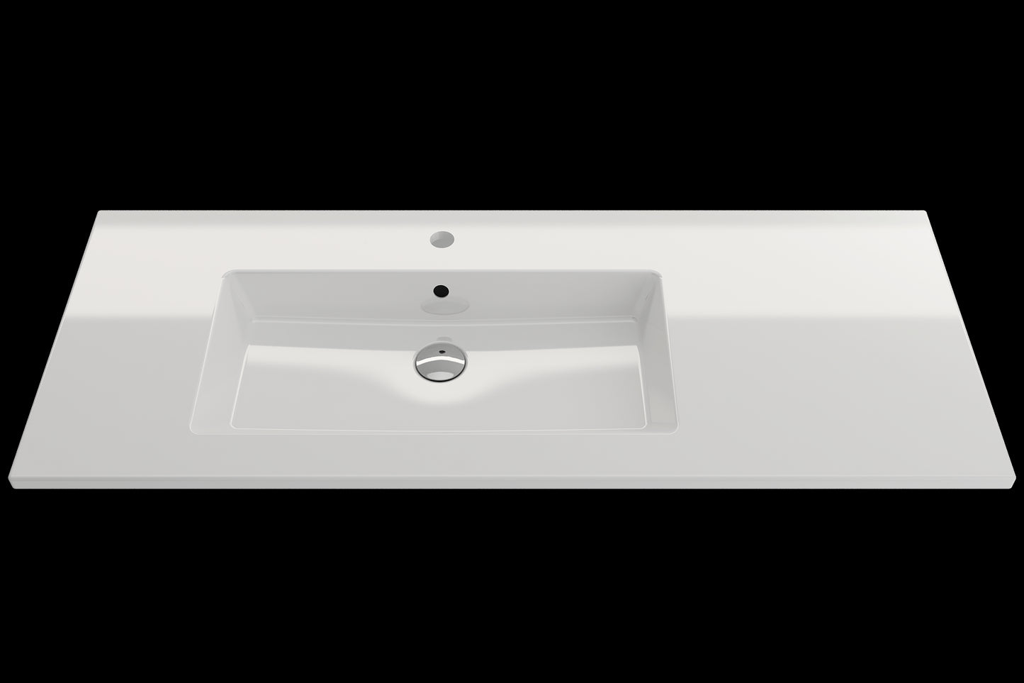 BOCCHI RAVENNA 47.5" Wall-Mounted Sink Fireclay 1-Hole With Overflow