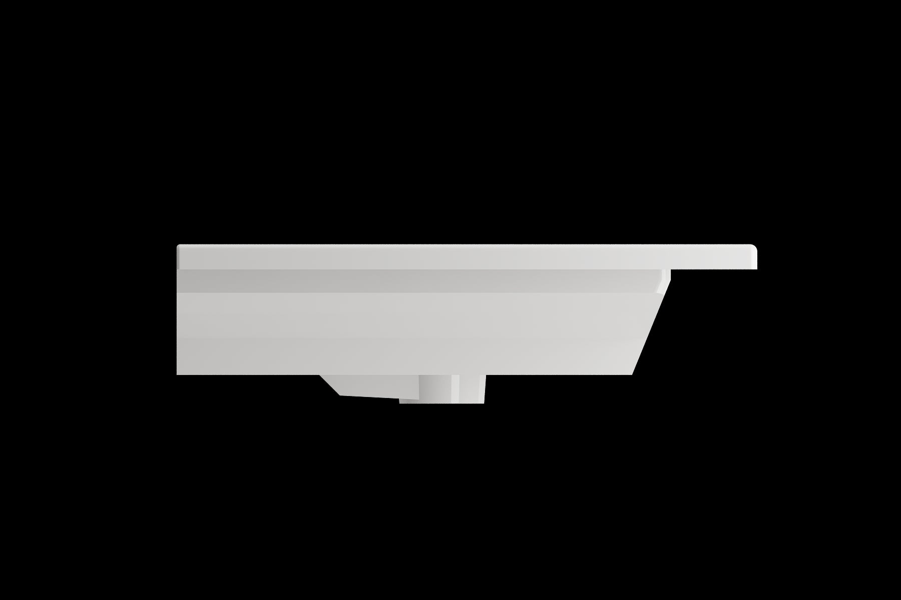 BOCCHI RAVENNA 47.5" Wall-Mounted Sink Fireclay 3-Hole with Overflow