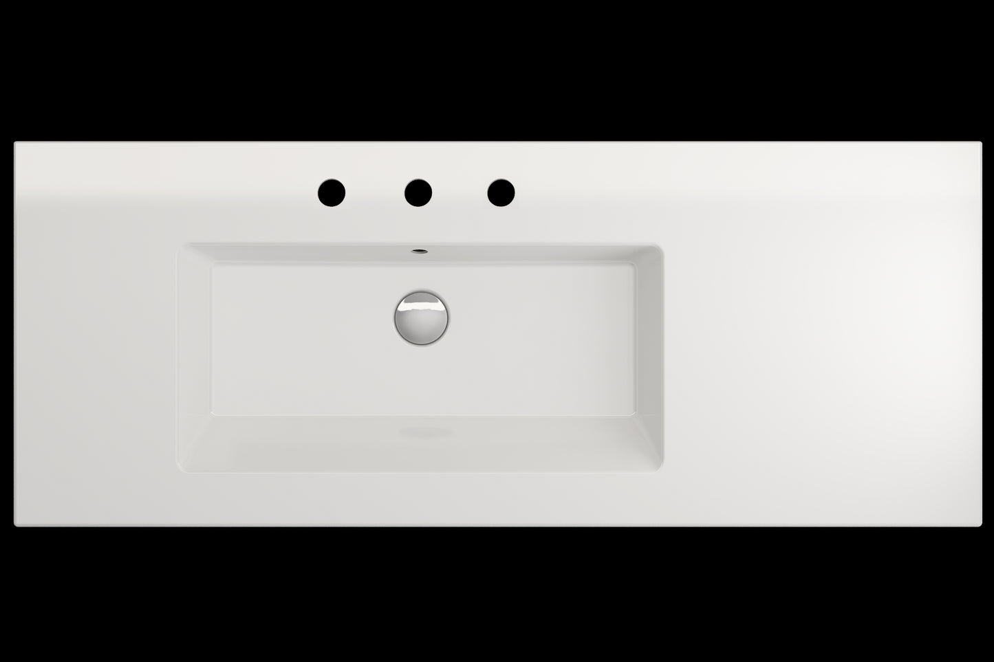 BOCCHI RAVENNA 47.5" Wall-Mounted Sink Fireclay 3-Hole with Overflow