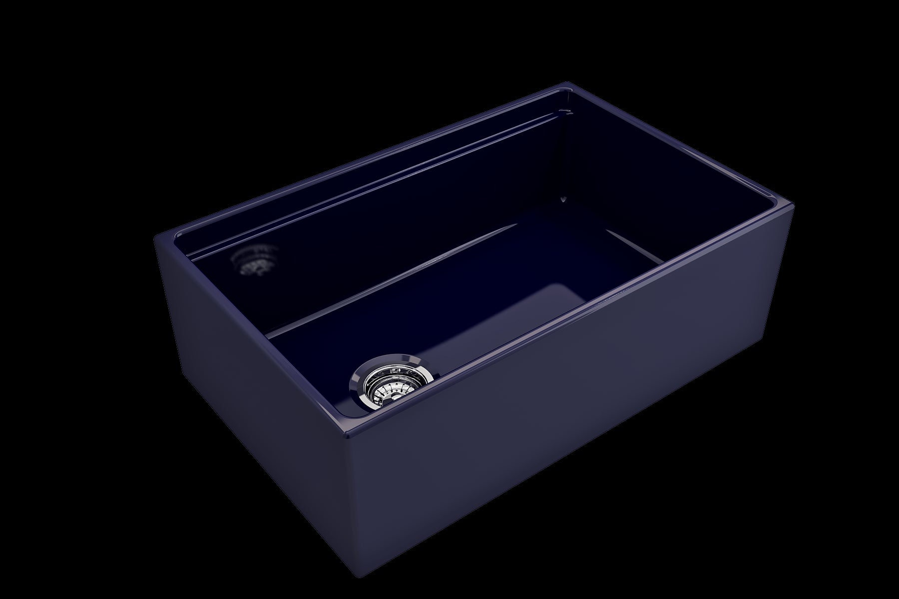 BOCCHI CONTEMPO 30" Fireclay Farmhouse Step Rim With Integrated Work Station Single Bowl Kitchen Sink With Accessories - Sapphire Blue