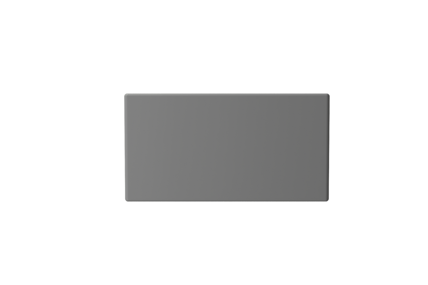 Side view of Bocchi Contempo 33' Fireclay Farmhouse Sink in Matte Gray showing smooth fireclay finish