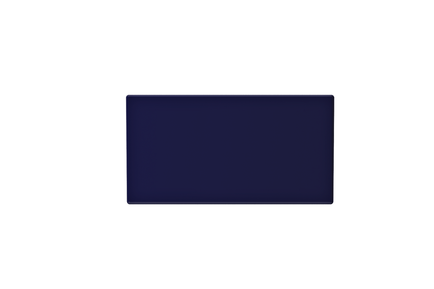 Side view of Bocchi Contempo 33' Fireclay Farmhouse Sink in Sapphire Blue showing smooth fireclay finish