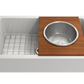 BOCCHI Prep Board Set for Workstation Sinks with Large Round Stainless Steel Mixing Bowl and Colander