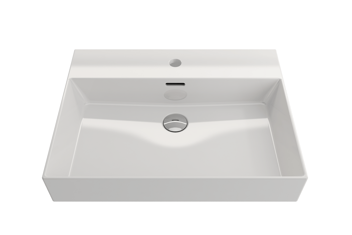 BOCCHI MILANO 24" Wall-Mounted Sink Fireclay 1-Hole With Overflow - sleek white design