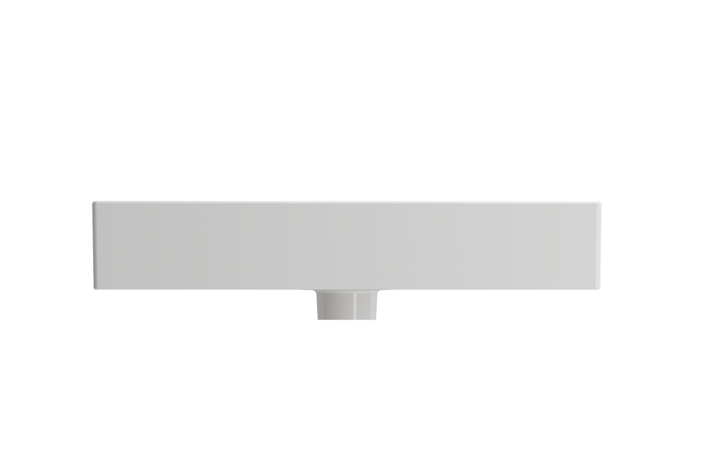 BOCCHI MILANO 24" Wall-Mounted Sink Fireclay 3-Hole With Overflow in a sleek design.