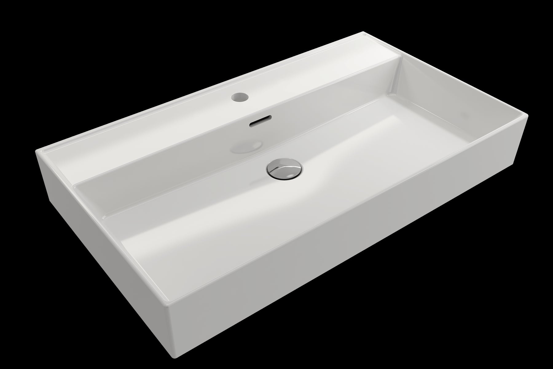 BOCCHI MILANO 32" Wall-Mounted Sink Fireclay 1-Hole With Overflow