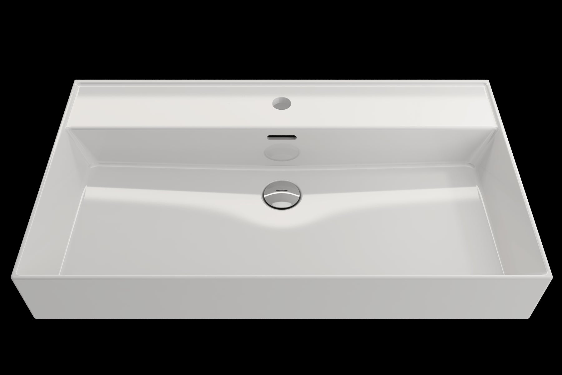 BOCCHI MILANO 32" Wall-Mounted Sink Fireclay 1-Hole With Overflow