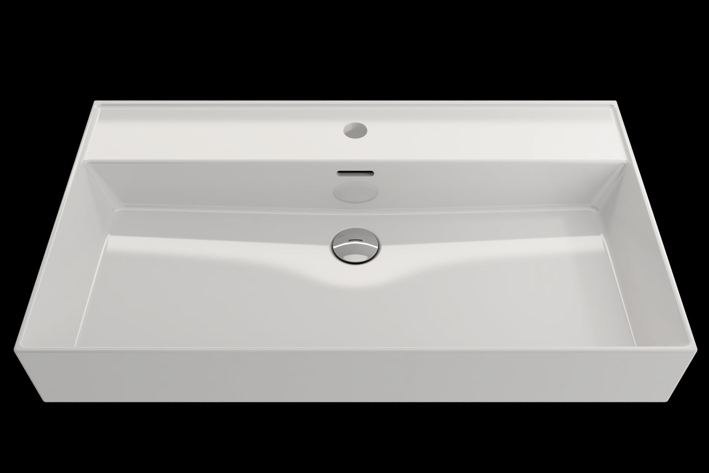 BOCCHI MILANO 32" Wall-Mounted Sink Fireclay 1-Hole With Overflow