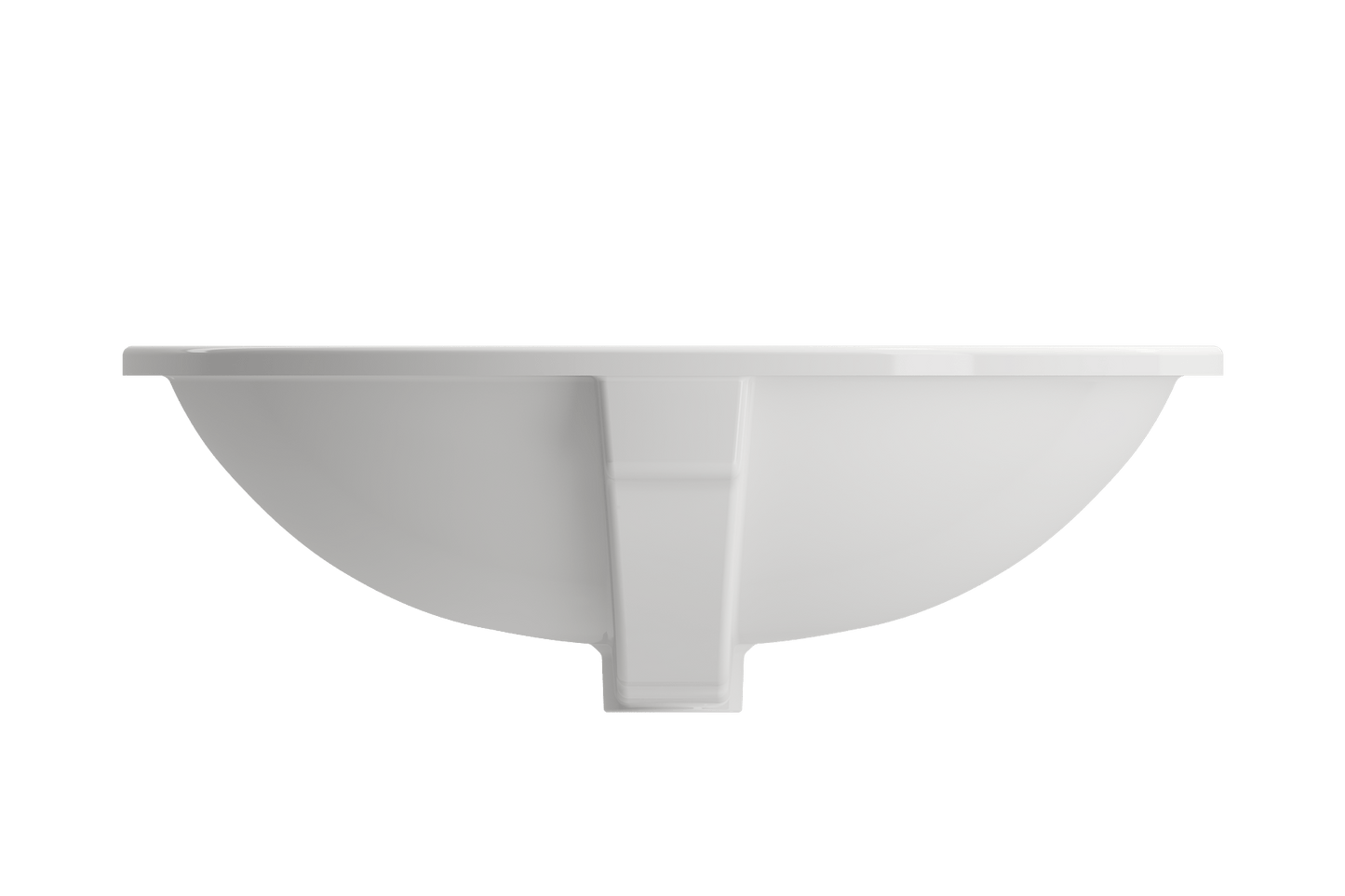 BOCCHI PARMA 22" Undermount Sink Fireclay With Overflow in classic white, showcasing the elegant oval shape and smooth finish.