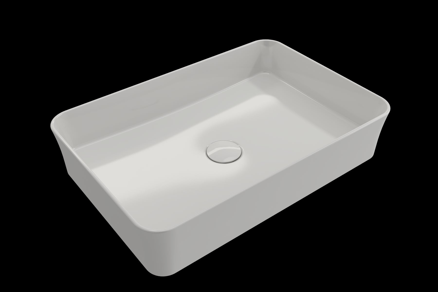 BOCCHI SOTTILE 21.5" Rectangle Vessel Fireclay With Matching Drain Cover